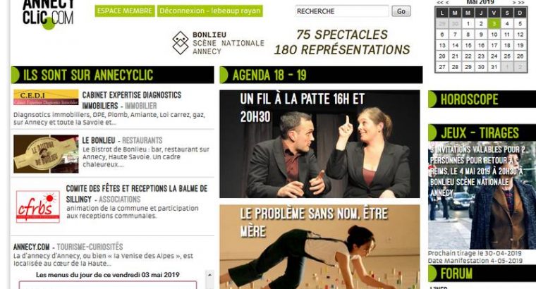 Annecyclic : forum et annuaire événementiel