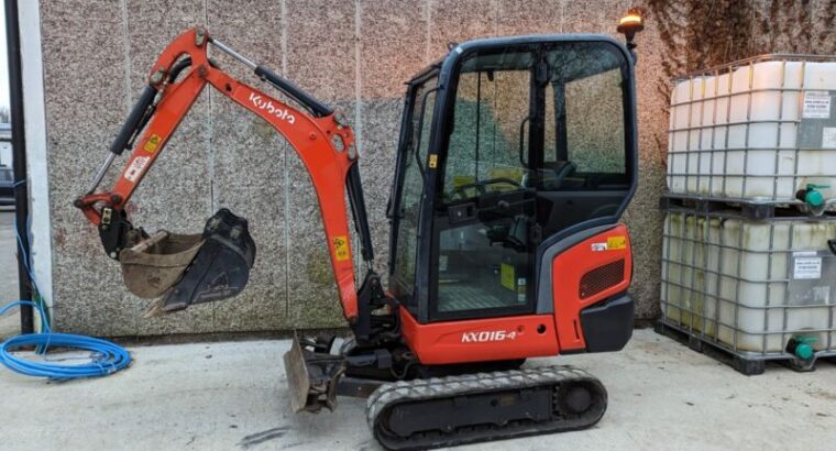 Vends Mini pelle Kubota KX016-4 ,1,7T , 2014